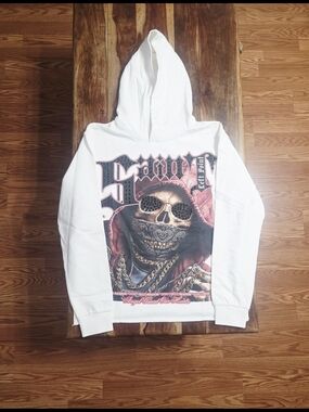 Left Point Italy "SAINT" Men's Studded Pullover Hoodie